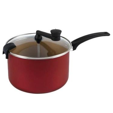 Imagem de Pipoqueira alumínio antiaderente cereja tampa vidro panelux magnific 2