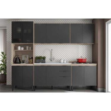 Imagem de Kit Modulado Demóbile 6 Peças Firenze C6P126 Avena/Grafito