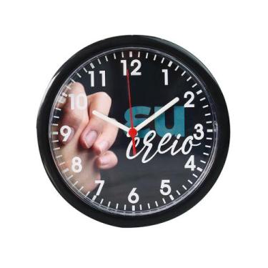 Imagem de Relógio de parede de plástico 25cm eu creio - EQP PRESENTES