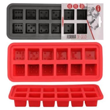 Imagem de Forma de Gelo 12 Cubos Silicone - Cores Sortidas - Clink