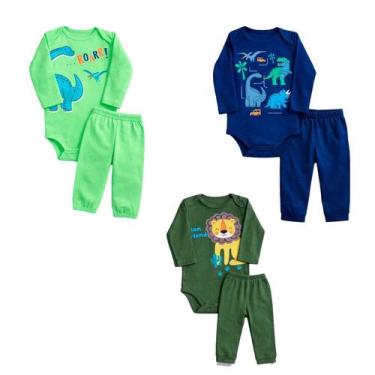 Imagem de Conjunto Bebe Menino 6 Peças Inverno Algodão Modelo 1510 - Duda Lele, 