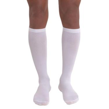 Imagem de Meia masculina 3/4 média compressão kendall, M, Branco
