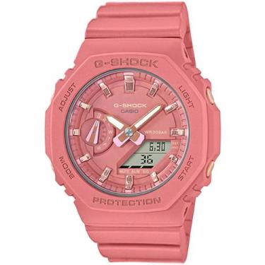 Imagem de Relógio CASIO G-SHOCK feminino anadigi rosa GMA-S2100-4A2DR