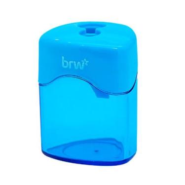 Imagem de Apontador 2 furos com depósito neon TRIANGULAR Brw, Azul