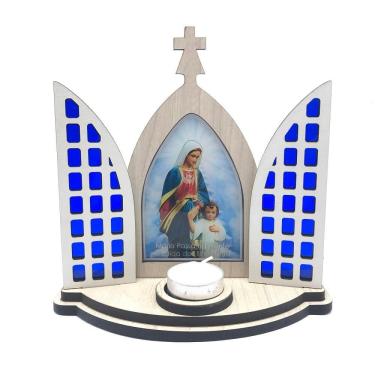 Imagem de Capela Oratório Vitral Maria Passa na Frente Com Porta Vela
