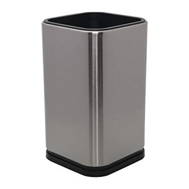 Imagem de Mimo Style Porta Utensílios, Feito Inteiramente em Aço Inox Escovado e Detalhes em Polipropileno. Auxilia na Organização da Sua Bancada e na Duração de Suas Lâminas. Resistente e Durável, AJ19202