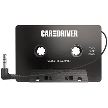 Imagem de Car and Driver Adaptador de cassete para carro, conversor de fita adesiva para MP3 Player, iPhone, telefone Android e iPod, plugue auxiliar universal de 3,5 mm com fio com cabo de 78 cm, preto