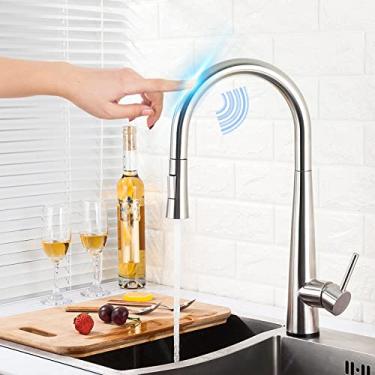 Imagem de Torneiras de cozinha de controle de toque de aço inoxidável com sensor inteligente torneira de toque para torneiras de pia de cozinha, Y40128, China