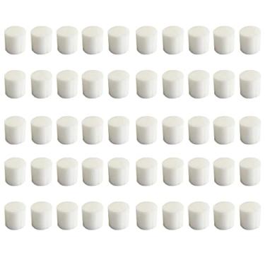 Imagem de Fenteer Esponjas Cilíndricas Médias de Sementes Hidropônicas Pacote, Branco, Tamanho real