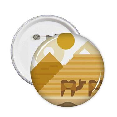 Imagem de Pirâmides de Esfinge Verde Egito, Alfinetes de Camelo Emblema de Botão Decoração Acessório 5 peças