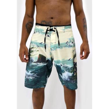 Imagem de Bermuda Água Alkary Caveira Floral Mar-Masculino