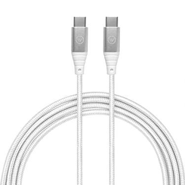 Imagem de Cabo USB-C para USB-C Hard Cable em Poliéster Branco - iWill