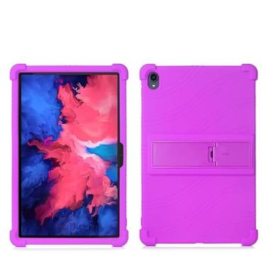 Imagem de QYiiD Capa para Lenovo Tab P11 Plus/P11 (2021/2020), capa protetora de silicone leve à prova de choque macia adequada para crianças para TB-J606F/TB-J606X/TB-J616F, roxo
