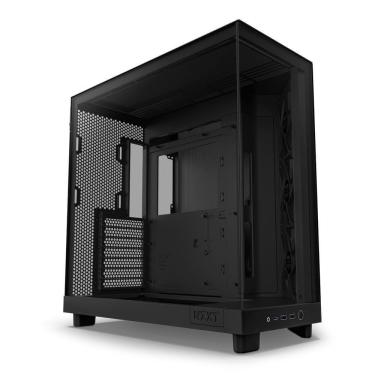 Imagem de Gabinete Gamer Nzxt H6 Flow Mid Tower Com 3 Fans - Preto