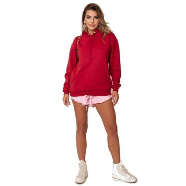 Imagem de Blusa Moletom Com Capuz Bolso Canguru  Gisele Freitas-Feminino