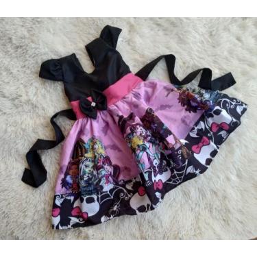 Imagem de Vestido Infantil Simples Tematico Monster High - AUREA, M