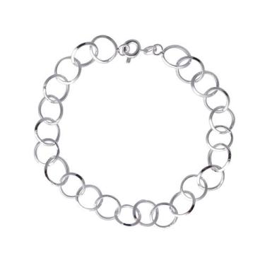 Imagem de Pulseira Elo Redondo Banhado a Prata 925 - Papillon Semi Jóias