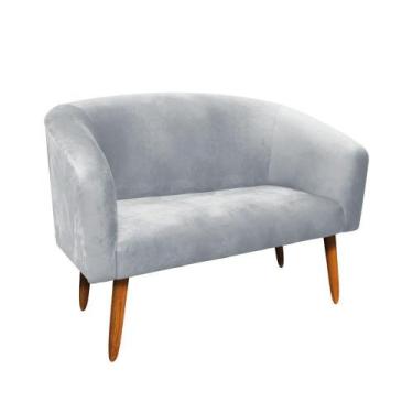 Imagem de Namoradeira Stella Suede Cinza - D'ROSSI