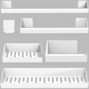 Imagem de Kit Acessórios Para Banheiro Branco 6 Peças Master Slim DF - HomeDecor