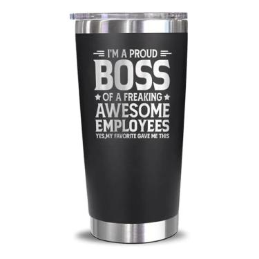 Imagem de Caneca de viagem I Am A Proud Boss - Funny Boss Day - Presentes de escritório - Moving Appreciation Retirement Birthday Christmas Gifts For Men Women Boss Lady From Employees