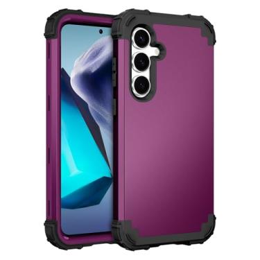 Imagem de Capa de telefone para Samsung Galaxy S25 Plus S25+ 5G capa rígida à prova de choque de silicone macio bumper híbrida de três camadas com aderência resistente S25plus 25S + S 25 25+ SM-S936U 17 cm roxo