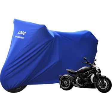 Imagem de Capa De Tecido Moto Ducati Diavel Resistente De Luxo - Mz, Azul