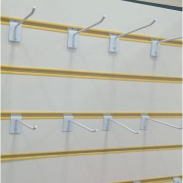 Imagem de Painel canaletado 60x60 branco perfil kit  2 unidades e 20 ganchos - L