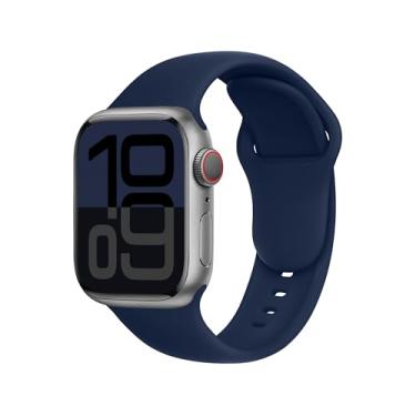 Imagem de DONEGANI Pulseira esportiva de silicone azul mariana para Apple Watch C1C - SE Ultra 2 de 40 mm, 44 mm, 46 mm, 42 mm, 45 mm, 41 mm, 38 mm, 49 mm, séries 10, 9, 8, 7, 6, 5, 4, 3