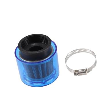 Imagem de REPAIROCK Limpador de filtro de ar reto 47 mm/1,85" filtro de motocicleta para 110-125cc maioria das motocicletas quadriciclos ciclomotores motos sujeira bicicletas de corrida azul auto peças de