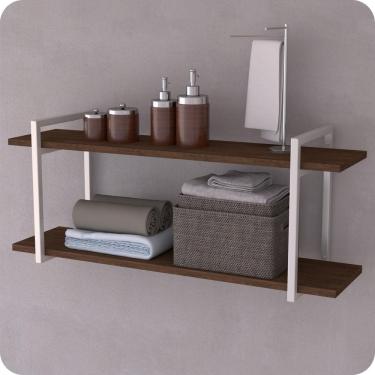 Imagem de Prateleira Estilo Industrial Banheiro Parede GND BM 120cm