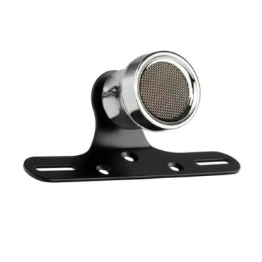 Imagem de Riloer Luz de parada de freio traseiro traseira de motocicleta prata, adequado para motocicletas de 12 V Chopper, Bobber, Cafe Racer, lâmpada universal redonda vermelha LED frenagem luz de corrida