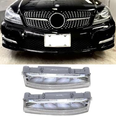 Imagem de Luz de neblina LED de circulação diurna DRL lâmpada compatível com Mercedes Benz C Class W204 C250 C300 C350, E Class W212 E350 E63AMG (OE#2049068900(esquerda) 2049069000 (direita))