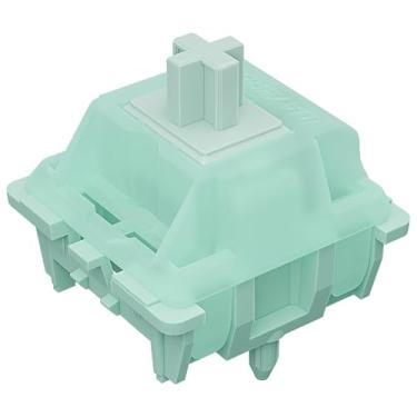 Imagem de Zhouwang Interruptores Gateron Mint para teclado mecânico de jogos, interruptores lineares pré-lubrificados com mola de estágio duplo de 5 pinos 55gf para jogos e escritório (SMD, 72 peças)