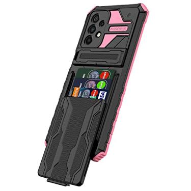 Imagem de Capa Capinha Anti Impacto para Samsung Galaxy A13 4G/A13 LTE com Card Slot Carcaça Carteira Antiqueda - Rosa