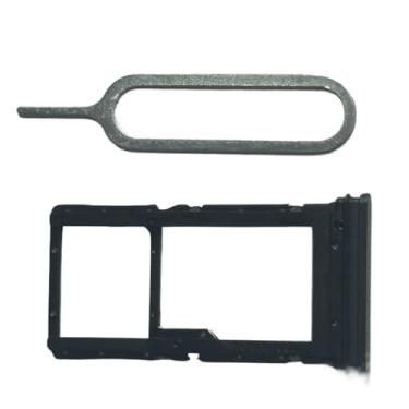 Imagem de zhxchzhi Bandeja de cartão SIM OEM Suporte para cartão SD Slot + pino compatível com Nokia G100 TA-1430 Peças pretas