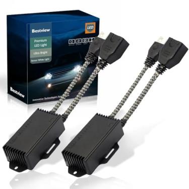 Imagem de Bestview Kits de decodificador Canbus de luz LED H7, compatibilidade com resistor anti-oscilação, cancelador de aviso, pacote com 2