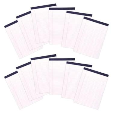 Imagem de Roaring Spring Blocos para ofício, pacote com 12, 50 folhas de papel branco de 6,8 kg, 21,5 x 29,8 cm, pautado legal, remoção EZ perfurada, feito com orgulho nos EUA!