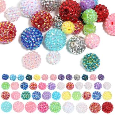 Imagem de JINPINMAO Pulseira para kit de fabricação de chaveiros, contas focais para canetas, contas de silicone de strass para kit de pulseiras da amizade, canetas multicoloridas, suprimentos de artesanato de