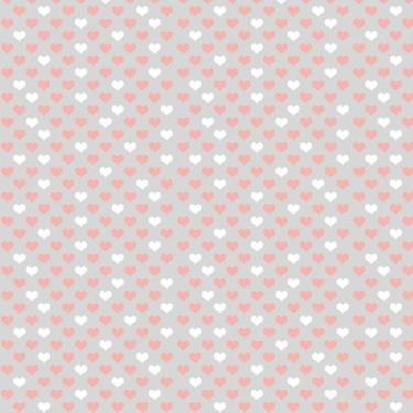 Imagem de Papel De Parede Cinza E Corações Branco E Cinza Autocolante - LRP
