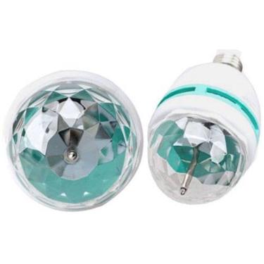 Imagem de Lampada De Led Giratoria Colorida Rgb Com Bocal Bola Maluca