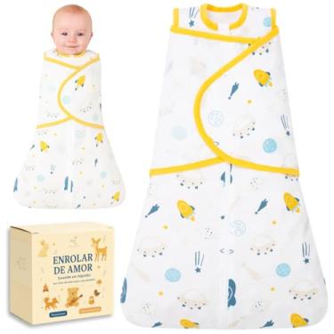 Imagem de Swaddle Dream – Charutinho, Saco de Dormir Ajustável e Cueiro, Melhora o Sono e Acalma o Reflexo do Susto – Essencial para Recém-nascidos (0 a 3 meses) Sonho Espacial M