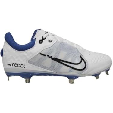 Imagem de Nike Chuteiras femininas Hyperdiamond 4 Elite Softball, Branco/preto/azul royal, 9