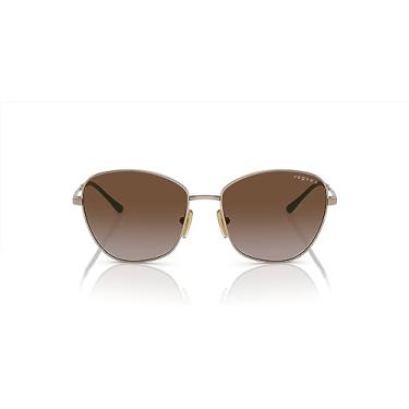 Imagem de Vogue Eyewear Óculos de sol femininos Vo4232s Butterfly, Marrom claro/marrom polarizado dégradé, 53 mm