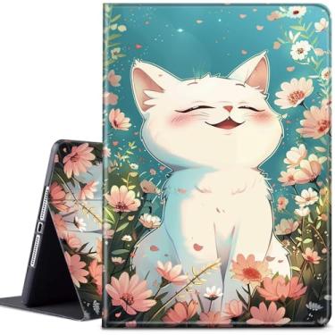 Imagem de Capa para tablet Amazon Kindle Fire HD 10 (13ª geração, versão 2023) 10,1 polegadas, com suporte múltiplo de couro PU para despertar/hibernar automaticamente, capas inteligentes para tablet Fire 10