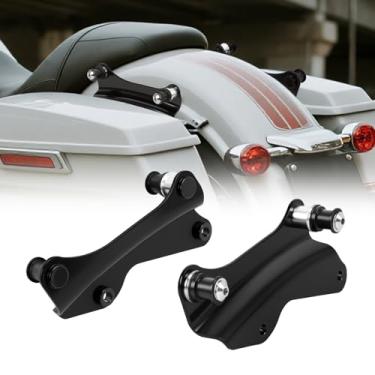 Imagem de PIKPOP Kit de ferragens de encaixe para Harley Davidson 2014-2025, 4 pontos de liberação rápida Sissy Bar & Touring Bagageiro ferramenta para Touring Street Glide CVO Electra Glide Road King Road