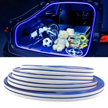 Imagem de KaiDengZhe Tiras de luz de porta-malas de carro, tira de LED de corte flexível para porta-malas à prova d'água, tiras de luzes internas de LED universais para caminhões SUV, liga/desliga automático