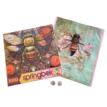 Imagem de Bee Themed Gifts: 1000 Piece Amazing Bee Art Puzzle by T S Larking, 2 Bee Kind Tokens, and Christian Faith Bumble Bee Tote Bag (Inspired by Kindness, Friendship, Emotional Support, and Healing)