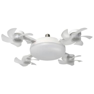 Imagem de Ventilador Luminaria Drone Lampada Teto E27 Controle Remoto Ajustavel 3 Em 1 Silencioso Refresca
