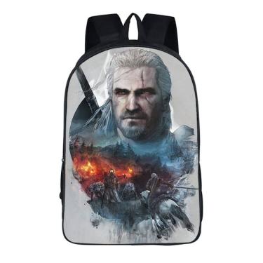 Imagem de Mochila escolar para estudantes Geralt of Rivia`s Children Preta