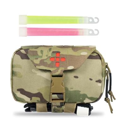 Imagem de Lonloke Ifak Pouch-Rapid Deployment Tactical MOLLE Kit de Trauma Bolsas, Kit de Primeiros Socorros Médicos de Liberação Rápida Organizador com Identificação Imediata Vermelha para Sobrevivência de